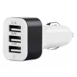 Nabíjačka mobilného telefónu s 3xUSB biela - 5,1 A
