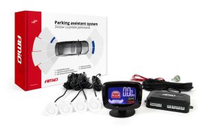 Parkovací asistent LED-GRAF 4-senzorové, biele - 22 mm