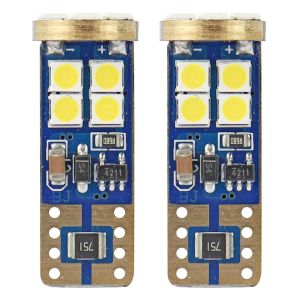 LED žiarovky CANBUS 12SMD 2835 T10e (W5W) White 12V/24V