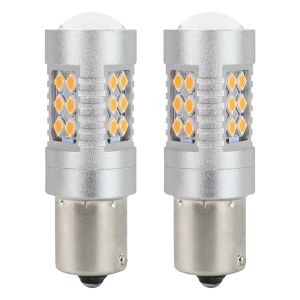 LED žiarovky CANBUS 3030 24SMD 1156 BAU15S PY21W Oranžová 12V/24V