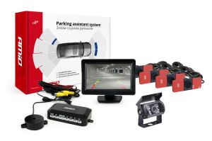 Parkovací asistent TFT01 4,3" s kamerou HD-501-IR 4-senzorové čierne - vnútorné