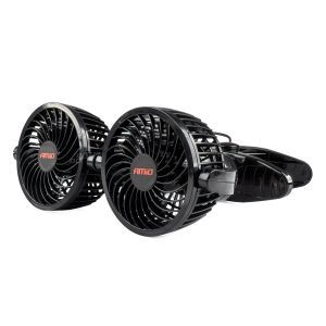 Dvojitý ventilátor do auta s klipom - 2 x 4" - 12V