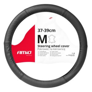 Leather Series SWC-50-M - kožený perforovaný poťah volantu / 37-39 cm