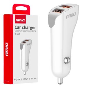 03874 - Nabíjačka do auta 2x USB-A - 2.1A - 12/24V