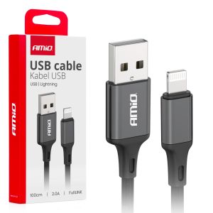 Kábel USB / Lightning - 2A - 100cm - FullLINK - čierny