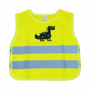 Výstražná vesta detská - žltá - DINOSAUR