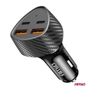 Nabíjačka do auta 50W - 2xUSB-A + 2xUSB-C