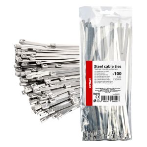 Nerezové sťahovacie pásky 4,6 x 250 mm - 100 ks