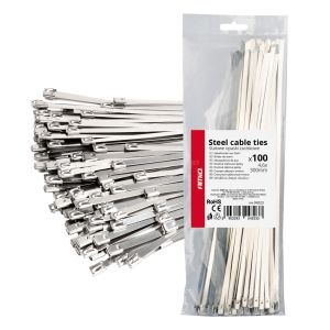 Nerezové sťahovacie pásky 4,6 x 300 mm - 100 ks