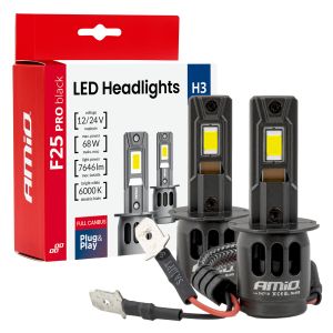 Séria F25 PRO BLACK - CANBUS - H3 - 68W - 12V / 24V