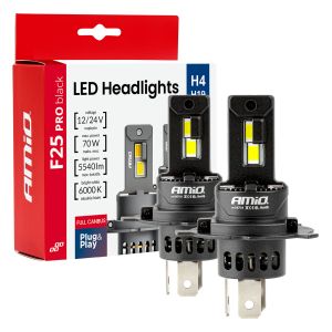 Séria F25 PRO BLACK - CANBUS - H4 / H19 - 70W - 12V / 24V