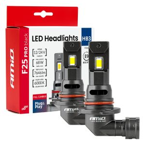 Séria F25 PRO BLACK - CANBUS - HB3 - 68W - 12V / 24V