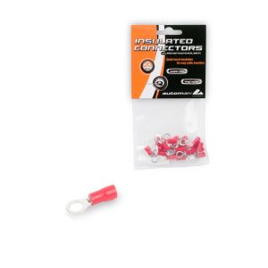 Očko 5.2 mm - červené izolované RV1.25-5 - 20ks