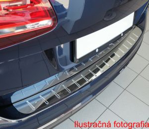Lišta nárazíka - nerezová rovná s protišmykom pre Skoda Octavia, 2009-13 / hatchback, II. gen. Facelift