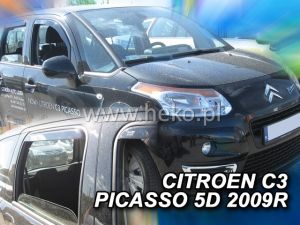 Deflektory komplet 4 ks pre CITROEN C3 Picasso, 2009-17
