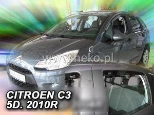 Deflektory komplet 4 ks pre CITROEN C3, 2009-17