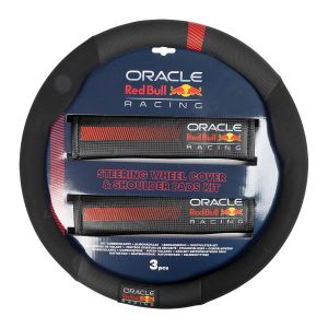 Poťah volantu RED BULL RACING 37-39cm + podložka bezp.pásov