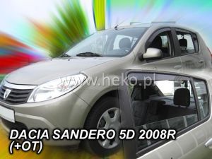 Deflektory komplet 4 ks pre DACIA Sandero, 2008-12