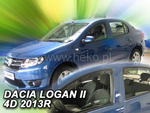 Deflektory komplet 4 ks pre DACIA Logan, 2012-20 / sedan