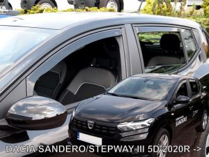 Deflektory komplet 4 ks - Dacia Sandero, 2020- / vrátane Stepway
