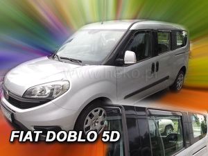 Deflektory komplet 4 ks pre FIAT Doblo, 2010-22 / 5-dver.