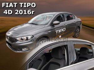 Deflektory komplet 4 ks pre FIAT Tipo, 2015- /  sedan + hatchback, 4/5-dver.