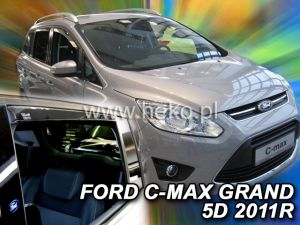 Deflektory komplet 4 ks pre Ford Grand C-Max, 2010-19