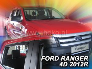 Deflektory komplet 4 ks pre Ford Ranger, 2012-21 / 4-dver.