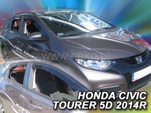 Deflektory komplet 4 ks pre Honda Civic, 2012-16 /  kombi, 5-dver.