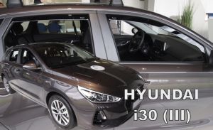 Deflektory komplet 4 ks pre Hyundai i30, 2017- / hatchback, kombi, 5-dver.