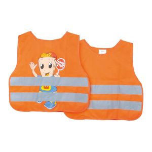 Reflexná vesta detská - oranž potlač