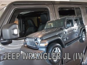 Deflektory komplet 4 ks - Jeep Wrangler, 2018-25 / (JL)