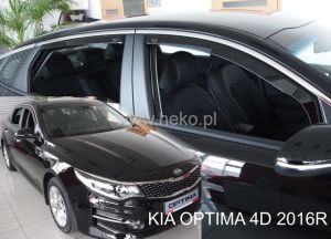 Deflektory komplet 4 ks pre Kia Optima, 2016-20 / (JF), 4-dver.