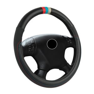 Poťah volantu čierny MotorSport 37-39 cm