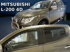 Deflektory komplet 4 ks pre Mitsubishi L200, 2015-19 / Double Cab, 4-dver.