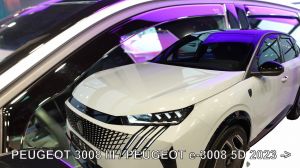 Deflektory komplet pre Peugeot 3008, 2024- / vrátane e-3008