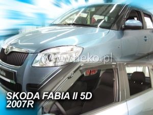 Deflektory komplet 4 ks pre SKODA Fabia, 2007-14 / hatchback