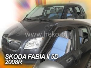Deflektory komplet 4 ks pre SKODA Fabia, 2007-14 / kombi