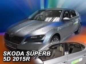 Deflektory komplet 4 ks pre Škoda Superb, 2015-24 / sedan