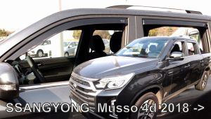Deflektory komplet 4 ks - Ssangyong Musso, 2018-