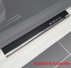 Prahové lišty - nerez s karbónovou fóliou pre OPEL Combo, 2011-18 / (D)