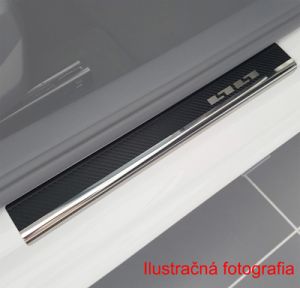 Prahové lišty - nerez s karbónovou fóliou pre VW Golf SportsVan, 2014-19