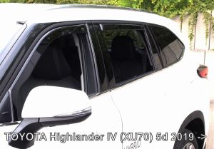 Deflektory komplet 4 ks - Toyota Highlander, 2019- / XU70