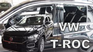 Deflektory komplet 4 ks - VW T-Roc, 2017-25