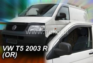 Deflektory predné - VW Transporter, 2015-24 / T6, T6.1 - lepené na ráme dverí