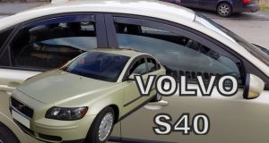 Deflektory komplet 4 ks pre Volvo S40, 2004-12 / 4-dver.