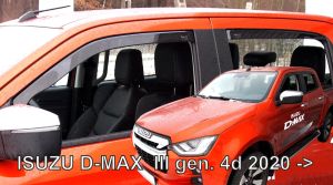Deflektory komplet 4 ks - Isuzu D-Max, 2020-