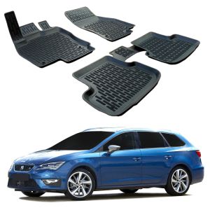 Gumové rohože 3DS pre Seat Leon, 2013-20