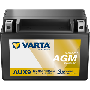 Silver Dynamic Auxiliary - AUX9 - 12 V - 9 Ah - 130 A / + vľavo 