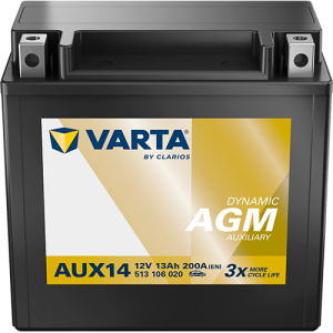 Dynamic AGM Auxiliary - AUX14 - 12 V - 13 Ah - 200 A / + vľavo 